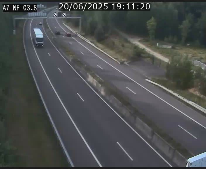 Webcam autoroute A7 au Luxembourg à la sortie du Tunnel Stafelter vers le Nord