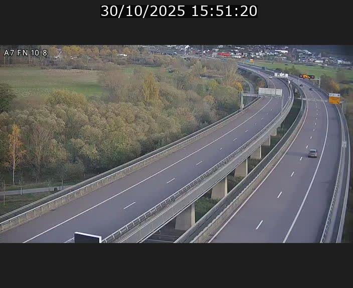 Caméra trafic Luxembourg - A7, Tunnel Gousselerbierg, sortie sud, direction rond-point Lorentzweiler (BK 10.8)