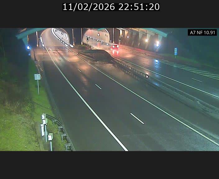 Caméra trafic Luxembourg - A7, Tunnel Gousselerbierg, entrée sud, direction Mersch