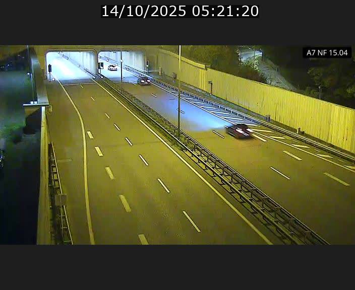 Caméra trafic Luxembourg - A7, Tunnel Mersch, entrée sud, direction Ettelbruck