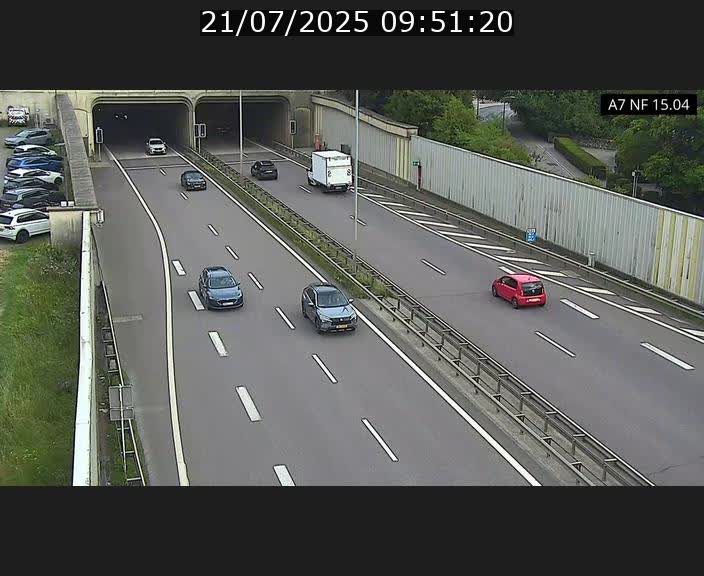 Caméra trafic Luxembourg - A7, Tunnel Mersch, entrée sud, direction Ettelbruck