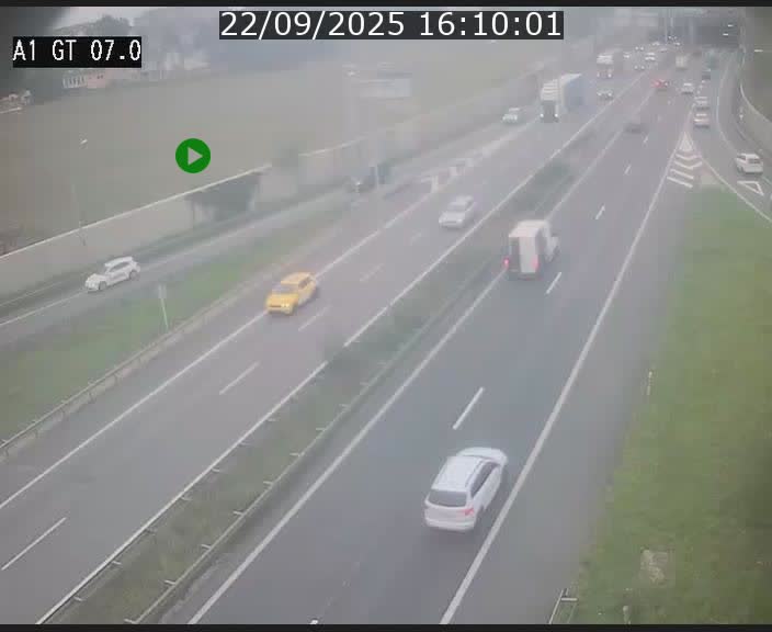 Traffic live webcam Luxembourg Cents - A1 direction Kirchberg - BK 7