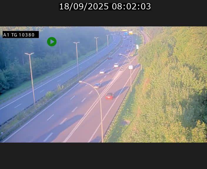 Traffic live webcam Luxembourg Senningerberg - A1 direction Luxembourg Kirchberg - BK 10.3