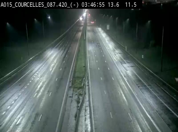 Webcam autoroute Belgique - Viesville - E42 direction Mons - BK 84.35