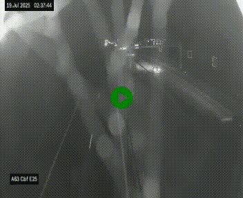 Webcam autoroute A63 en périphérie de Bordeaux au sud-est de la ville, en provenance du bassin d'Arcachon. Vue orientée vers Bordeaux