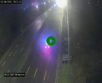 Webcam sur le périphérique de Bordeaux à l'est de la ville. Caméra située sur le Pont Mitterand sur la N230