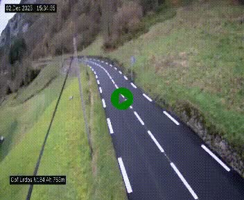 Webcam dans les Pyrénées Atlantique au niveau du col d'Urdos et du fort du Pourtalet sur la N134, en direction du Col et du tunnel du Somport, à 765 mètres d'altitude