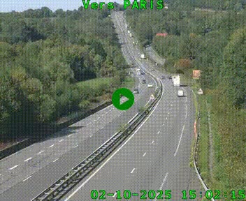 Caméra routière sur l'autoroute A20 à Bessines-sur-Gartempe. Vue orientée vers Paris