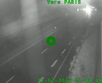 Caméra routière sur l'autoroute A20 à Saint-Hilaire-Bonneval, au sud de Limoges. Vue orientée vers Paris