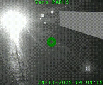 Caméra routière sur l'autoroute A20 à Brive-la-Gaillarde, à la jonction avec l'A89. Vue orientée vers Paris