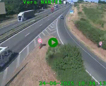Webcam N147 au nord de Poitiers et à la jonction avec la A10