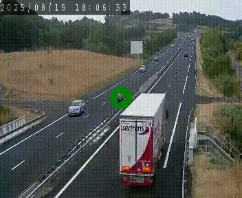 Caméra autoroutière France - A75, Coren, en direction de Montpellier