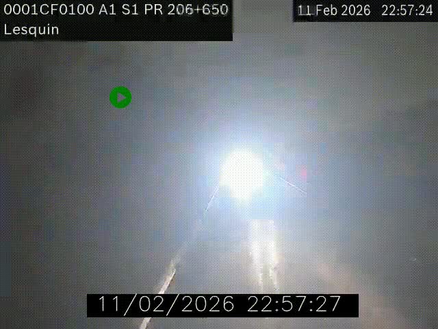 Webcam autoroute A1 à hauteur de Lesquin. Vue orientée vers Lille