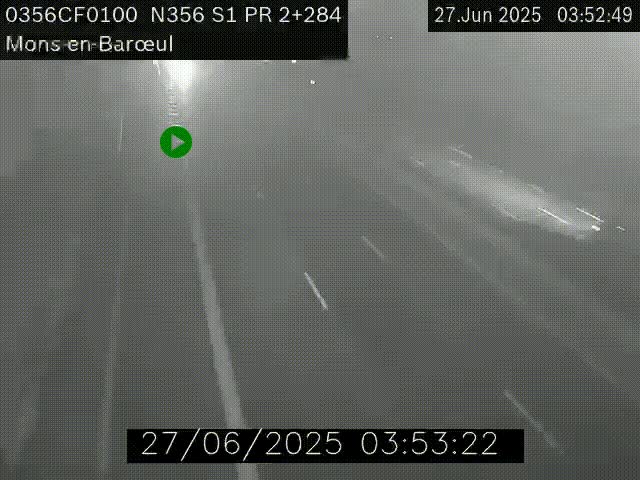 Webcam à l'entrée de Lille en direction du périphérique, à proximité de Mons-en-Baroeul sur la N356