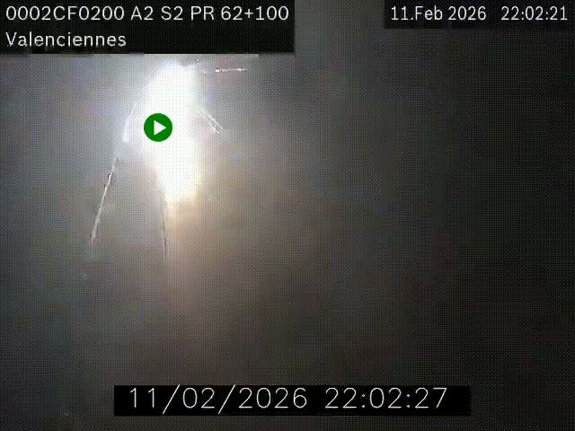 Webcam autoroute A2 à Valenciennes. Vue orientée vers Maubeuge et Mons (Belgique)