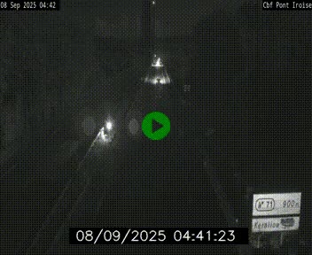 Webcam sur la N165 après le Pont de l'Iroise, à l'entrée de Brest