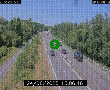 Webcam sur le périphérique de Nantes (N844) à hauteur de Porte de la Chapelle, au nord de la ville
