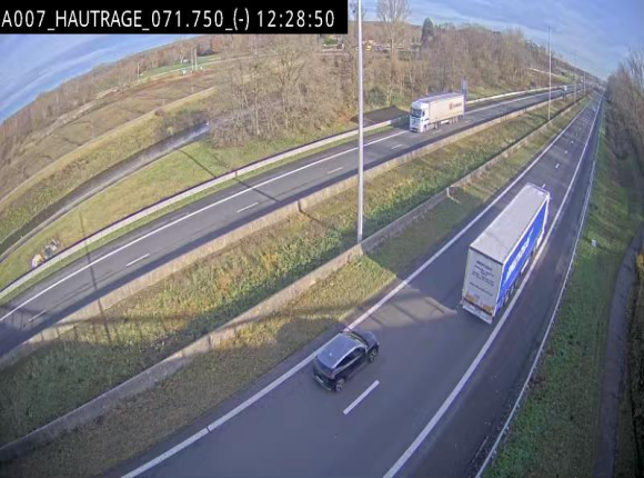 Webcam autoroute Belgique - Hautrage - E19 - BK 71.7