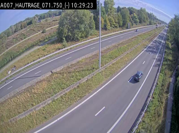 Webcam autoroute Belgique - Hautrage - E19 - BK 71.7