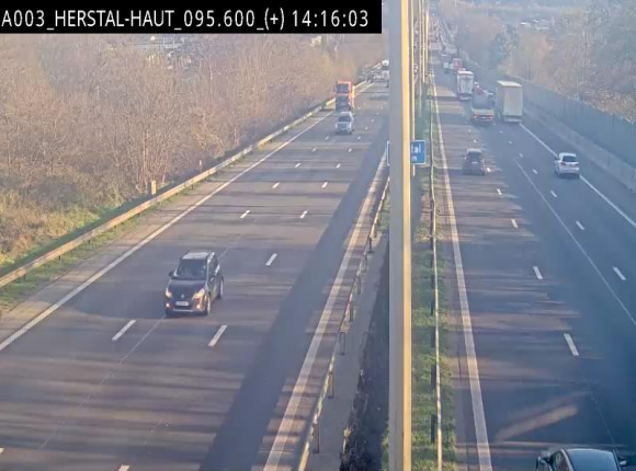 Webcam autoroute Belgique - Herstal - E40 direction Aix-la-Chapelle - BK 97