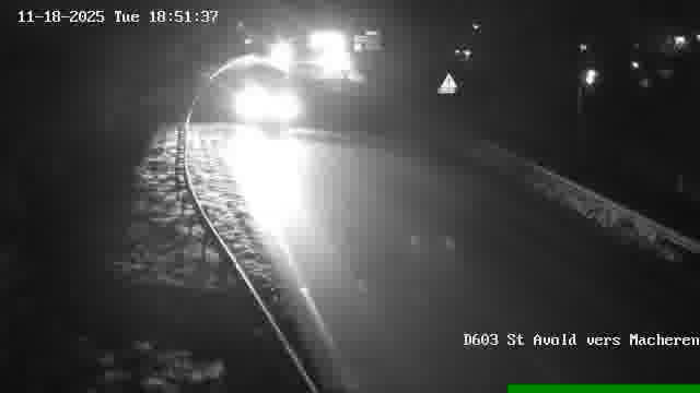 Webcam sur la D603 située à proximité de Saint-Avold. Vue orientée vers Macheren.