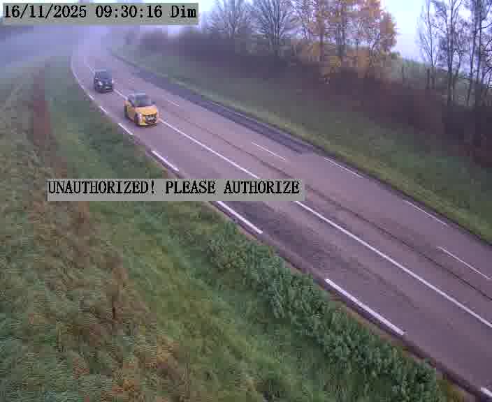 Webcam installée le long de D955 (France) à Amelécourt, pointée vers Metz, utile pour suivre précisément les conditions de trafic.