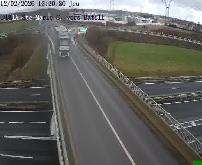 Dispositif d’observation sur D181a (France) à Sainte Marie aux Chênes, en direction de Batilly, offrant une visualisation fiable des conditions de circulation.