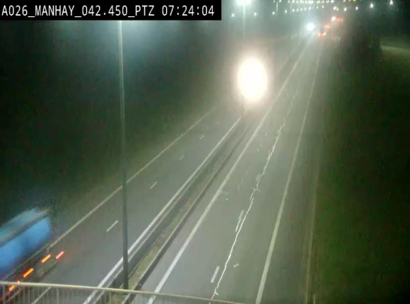 Webcam autoroute A26/E25 à hauteur de Manhay, à la jonction avec la N651 en direction de Liège - BK 42.4