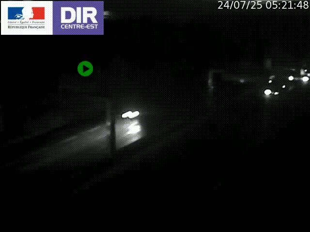 Caméra de circulation routière sur le boulevard périphérique Laurent Bonnevay de Lyon (D383) à hauteur de Bron, avant la jonction avec l'A43. Vue orientée vers l'échangeur