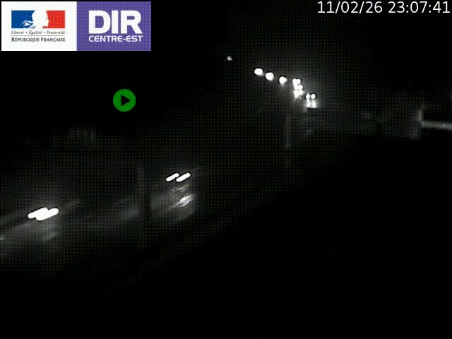 Caméra de circulation routière sur le boulevard périphérique Laurent Bonnevay de Lyon (D383) à hauteur de Bron, avant la jonction avec l'A43. Vue orientée vers l'échangeur