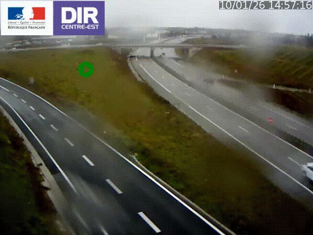 Webcam sur le contournement de Valence, sur la Nationale 7, caméra orientée vers Lyon