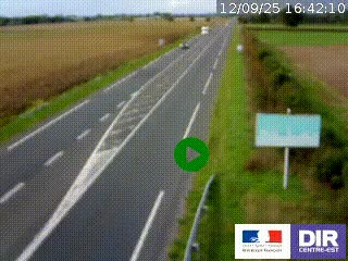 Webcam routière sur la RN7 à hauteur de Toulon-sur-Allier, entre Moulins et Vichy