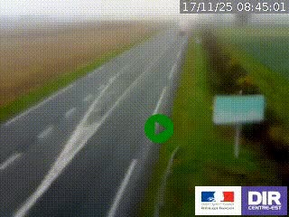 Webcam routière sur la RN7 à hauteur de Toulon-sur-Allier, entre Moulins et Vichy