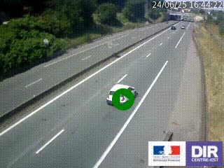 Caméra autoroutière sur l'A47 à hauteur de Givors, a proximité de Lyon. La webcam est orientée vers Lyon