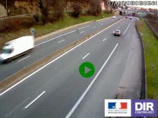 Caméra autoroutière sur l'A47 à hauteur de Givors, a proximité de Lyon. La webcam est orientée vers Lyon