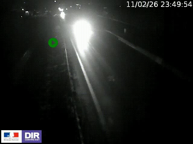 Webcam à Bron sur l'A43 à la jonction avec le boulevard périphérique de Lyon (D383). Vue orientée vers Lyon