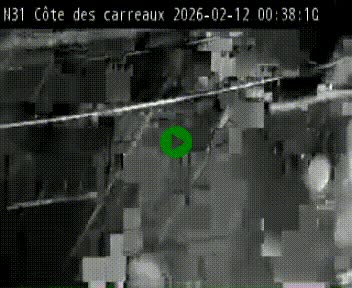 Webcam en haut de la Côte des Carreaux sur la N31 à Avesnes-en-Bray. Vue orientée vers Rouen