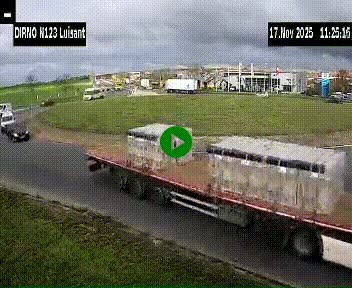 Webcam en périphérie de Chartres sur la N123, à hauteur de Luisant. Vue orientée vers Chartres