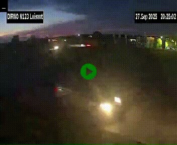 Webcam en périphérie de Chartres sur la N123, à hauteur de Luisant. Vue orientée vers Chartres