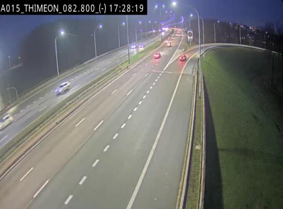 Caméra trafic Belgique - Thiméon - E42, jonction avec A54 (E420) direction La Louvière/Charleroi - BK 82.82