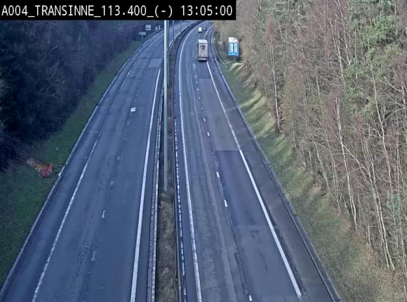 Caméra trafic E411 (A4) - Transinne direction Namur - BK 113.425