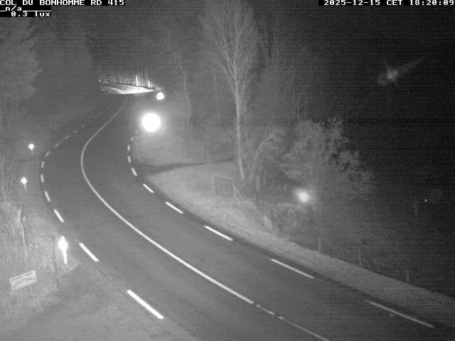 Caméra à proximité du col du Bonhomme sur la D415 à Plainfaing vers l'Alsace