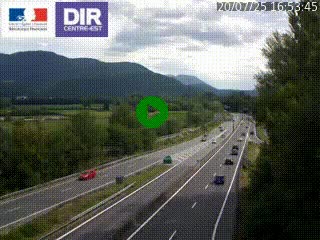 Caméra trafic à Meylan sur la Rocade-Sud de Grenoble en direction d'Aix-en-Provence