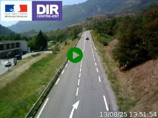 Web cam sur la N90 à Aime, en provenance de Bourg-Saint-Maurice et en direction d'Albertville