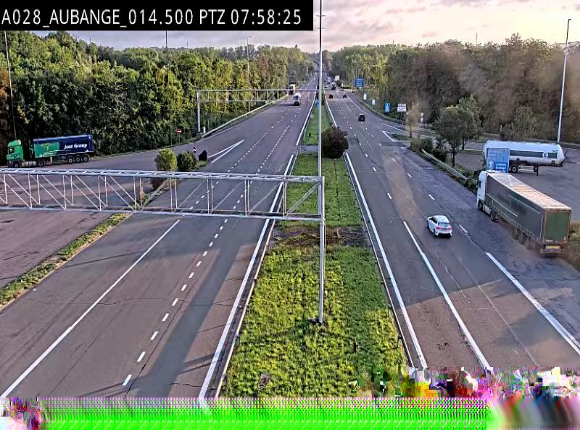 Webcam autoroute Belgique - Aubange - A28 direction Arlon - BK 14