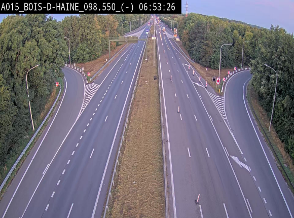 Webcam autoroute Belgique - Bois d'Haine - E42 - BK 98.6
