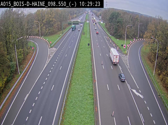 Webcam autoroute Belgique - Bois d'Haine - E42 - BK 98.6
