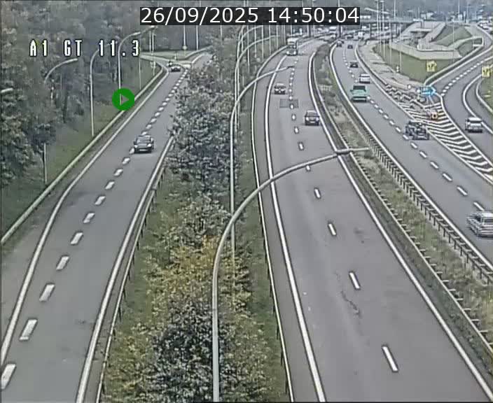 Traffic live webcam Luxembourg Senningerberg - A1 direction Allemagne - BK 11.3