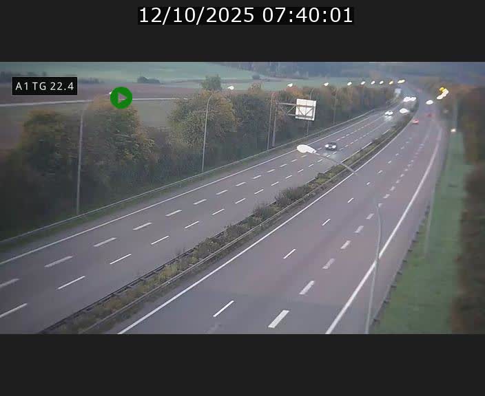 Traffic live webcam Luxembourg Flaxweiler - A1 direction Luxembourg - BK 22.4