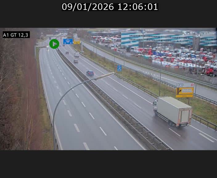 Traffic live webcam Luxembourg Senningerberg - A1 direction Allemagne - BK 12.3